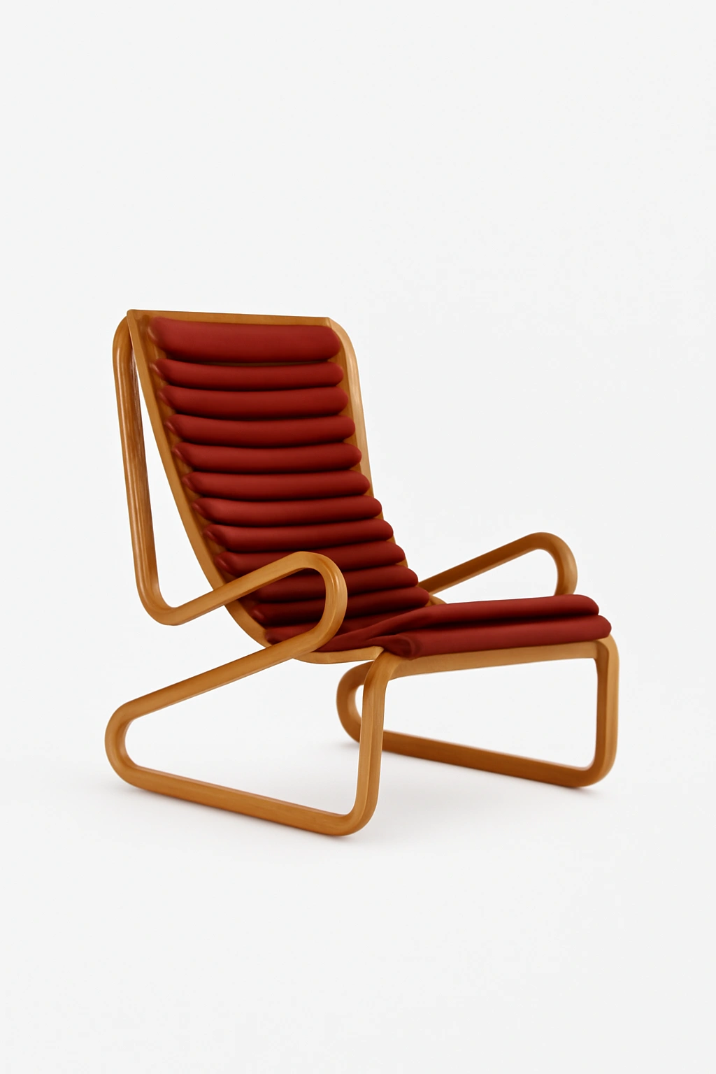 lettino reclinabile in legno rosso-woodhomecraft